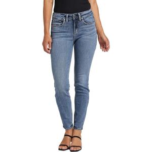 Silver Jeans Co. Women’s Suki Mid Rise Curvy Fit Skinny Jeans(Med Wash Edb205)