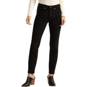 Silver Jeans Co. Women’s Suki Mid Rise Curvy Fit Straight Leg Jeans(Black)