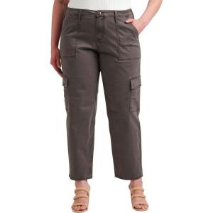 Silver Jeans Co. Women’s Suki Mid Rise Curvy Fit Straight Leg Jeans(Grey)
