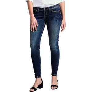 Silver Jeans Co. Women’s Tuesday Low Rise Skinny Jeans(Vintage Dark Wash)