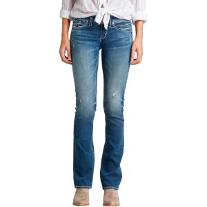 Silver Jeans Co. Women’s, Tuesday Low Rise Slim Bootcut Jeans(Medium Indigo Distressed)