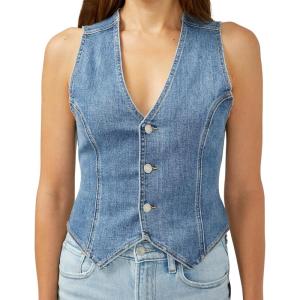 Silver Jeans Co. womens Denim Vest(Indigo)