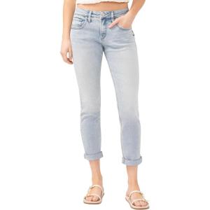Silver Jeans-Womens Sam Relaxed Boyfriend Fit Jean(Light Wash)
