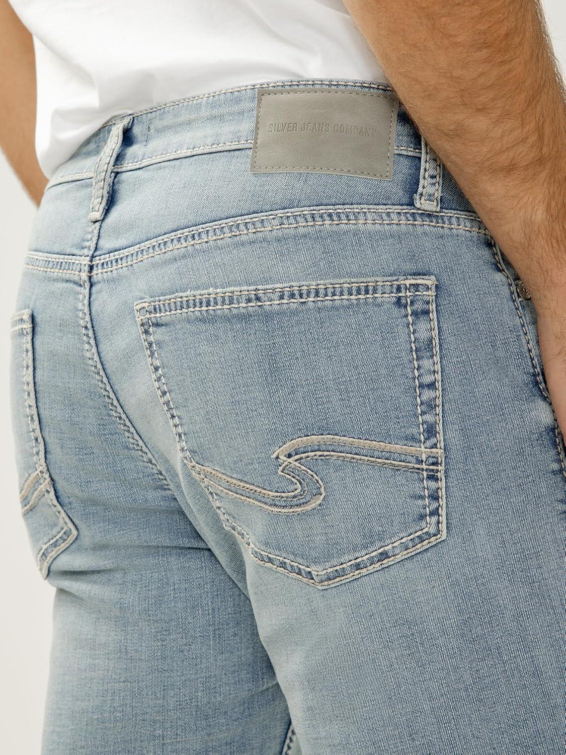 image:imageSilver Jeans Co Mens Jace Slim Fit Bootcut Jeans Medium Wash 36W x 34L