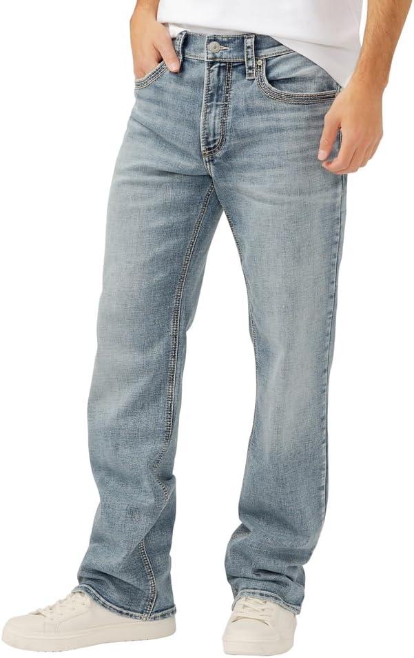 image:imageSilver Jeans Co Mens Zac Relaxed Fit Straight Leg Jean LegacyLuxe Heritage Light Indigo