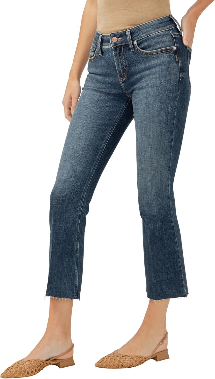 image:imageSilver Jeans Co Womens Suki Mid Rise Curvy Fit Wide Leg JeansDark Wash