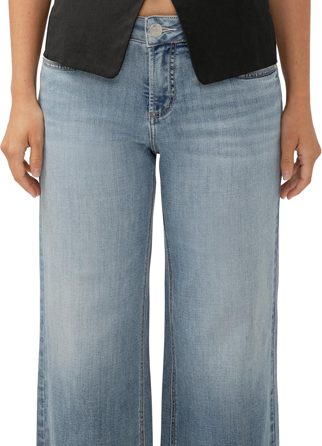 image:imageSilver Jeans Co Womens Suki Mid Rise Curvy Fit Wide Leg JeansLuxe Stretch Indigo