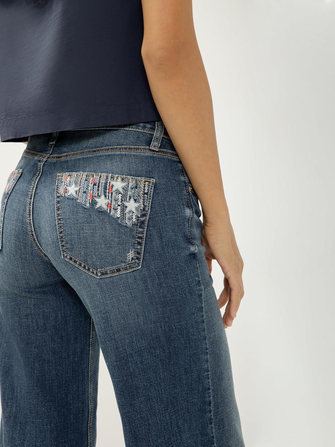 image:imageSilver Jeans Co Womens Suki Mid Rise Curvy Fit Wide Leg JeansMix Tape