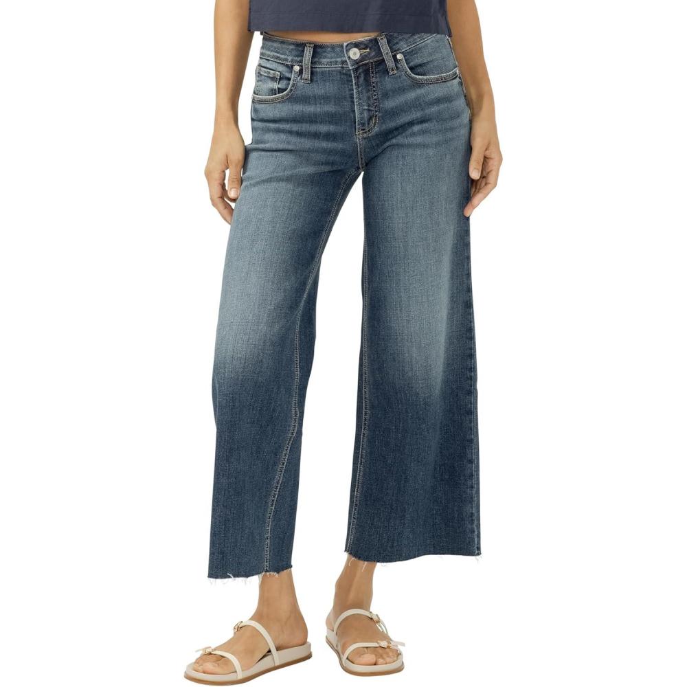 image:imageSilver Jeans Co Womens Suki Mid Rise Curvy Fit Wide Leg JeansMix Tape