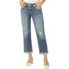 image:imageSilver Jeans Co Womens Chelsea Boyfriend Mid Rise Straight Leg JeansMalabar