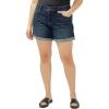 image:imageSilver Jeans Co Womens Plus Size Boyfriend Mid Rise ShortDark Wash Cvs495