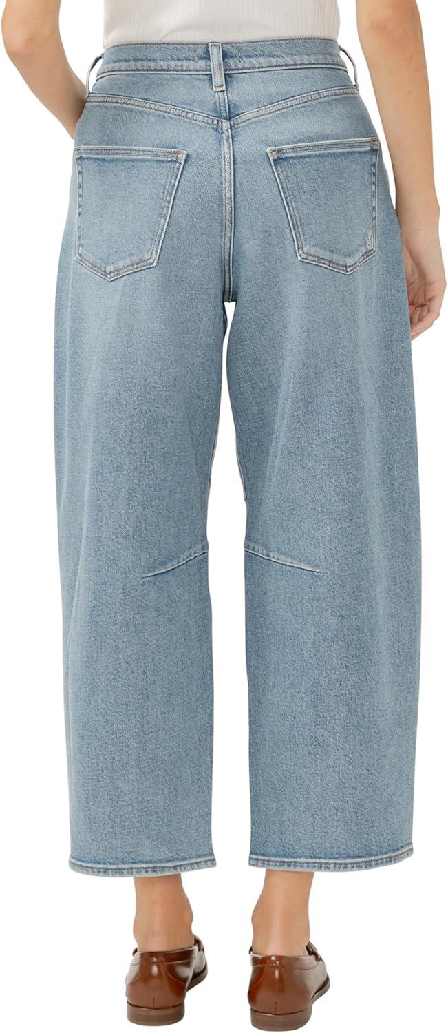 image:imageSilver Jeans Co Womens High Rise Tapered Barrel Leg JeansLight Wash