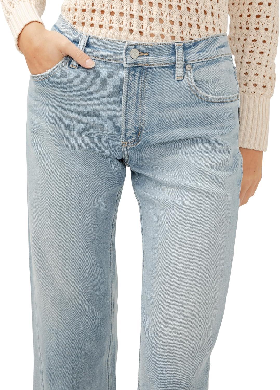 image:imageSilver Jeans Co Womens Mid Rise Relaxed Straight Leg JeansLight Wash