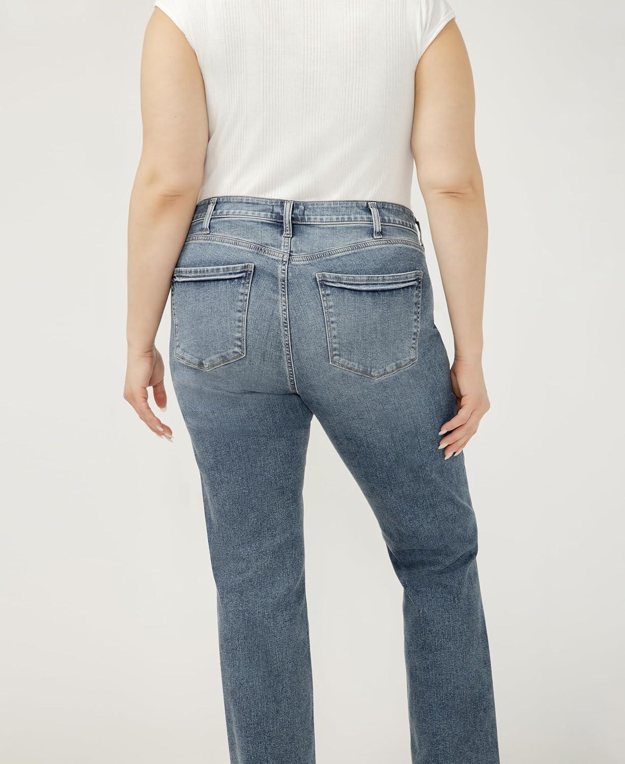 image:imageSilver Jeans Co Womens Plus Size Avery High Rise Slim Bootcut Jeans Medium Wash 14W x 31L
