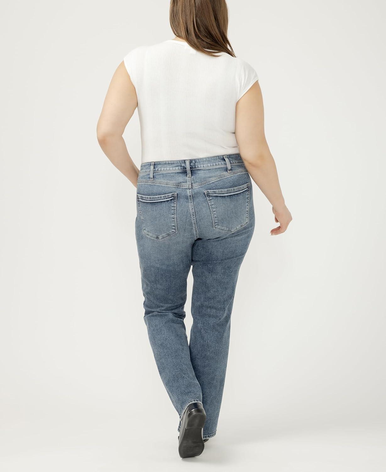 image:imageSilver Jeans Co Womens Plus Size Avery High Rise Slim Bootcut Jeans Medium Wash 14W x 31L