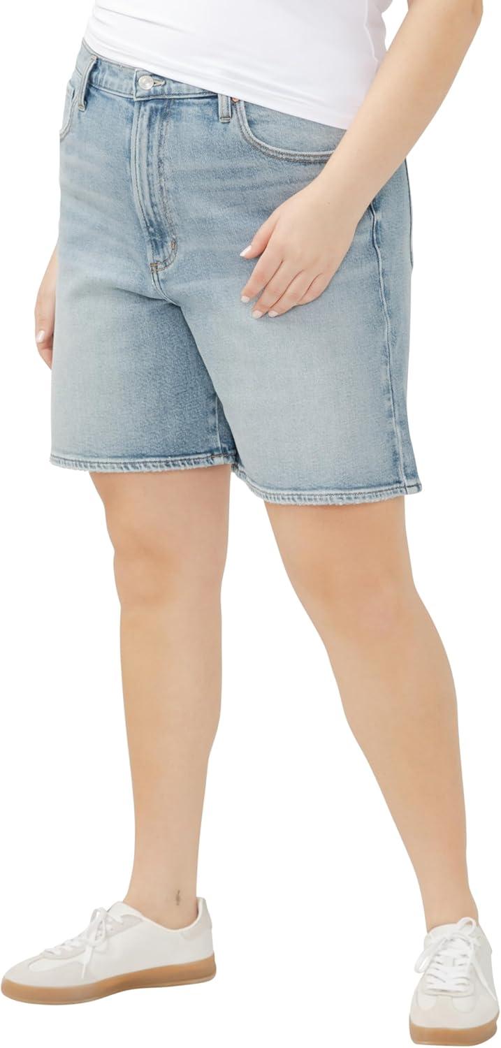 image:imageSilver Jeans Co Womens Regular and Plus Size High Rise Long Shorts IndigoIndigo