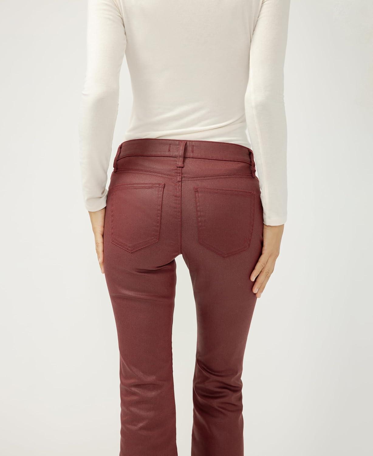 image:imageSilver Jeans Co Womens Suki Mid Rise Kick Flare Coated Jeans 23W x 26L