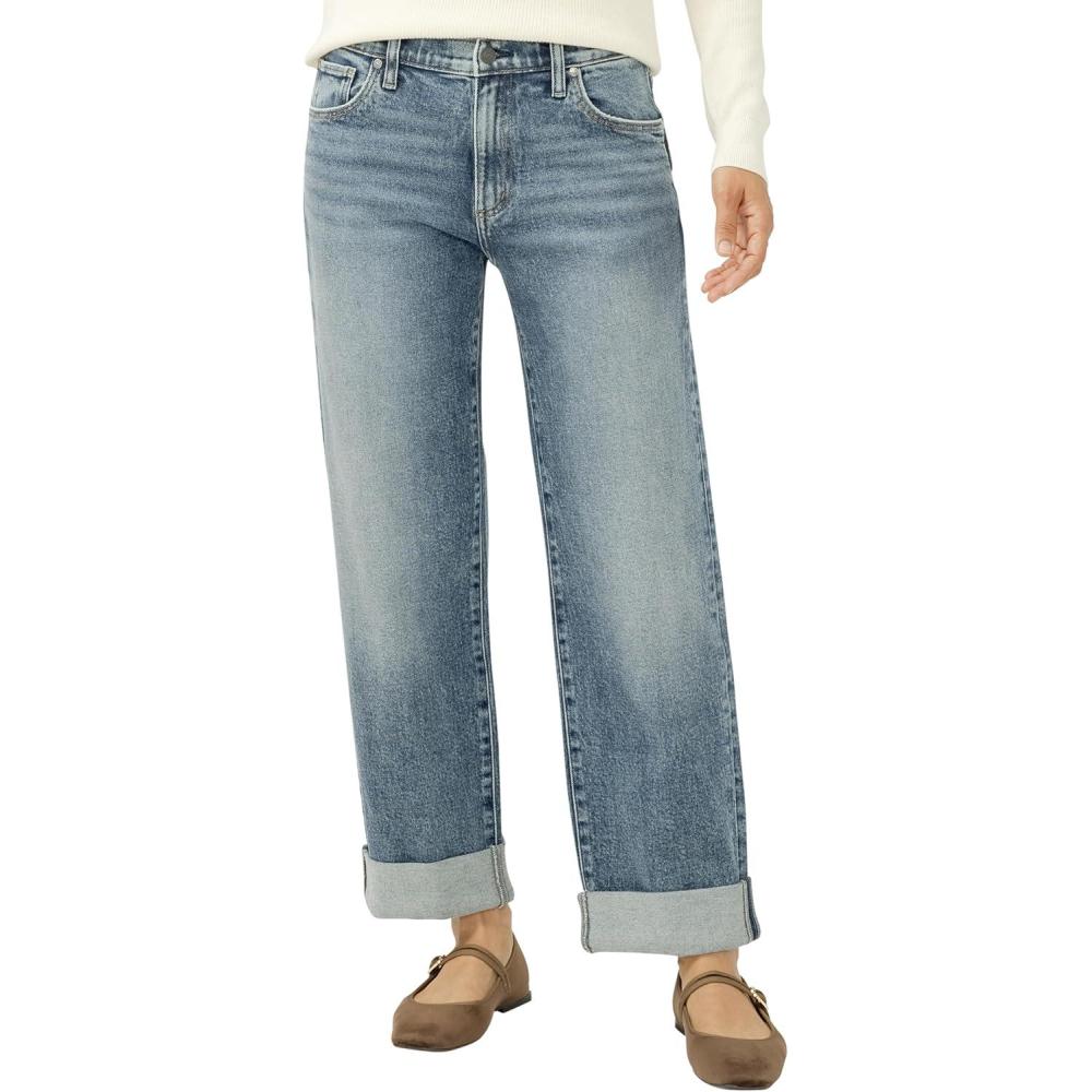image:imageSilver Jeans Co Womens Mid Rise Relaxed Straight Leg JeansWillow