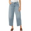 image:imageSilver Jeans Co Womens High Rise Tapered Barrel Leg JeansLight Wash