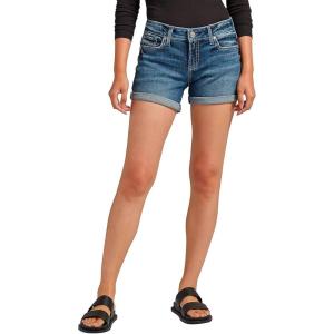 Silver Jeans Co. Womens Britt Low Rise Curvy Fit Short(Med Wash Eae394)
