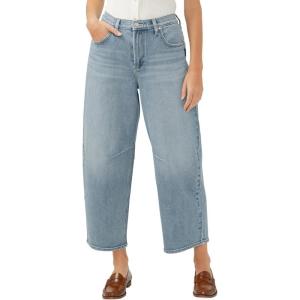 Silver Jeans Co. Women’s High Rise Tapered Barrel Leg Jeans(Light Wash)