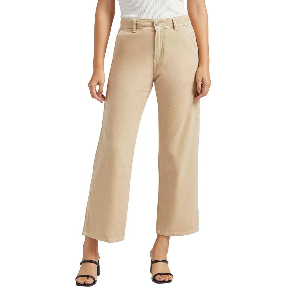 image:imageSilver Jeans Co Womens Relaxed Fit Straight Leg Carpenter PantLegacyLight Tan