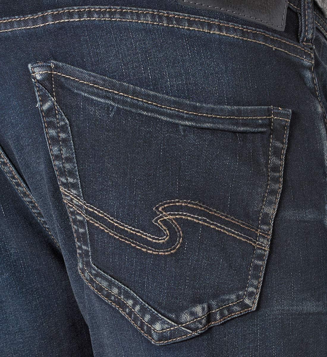 image:imageSilver Jeans Co Mens Grayson Classic Fit Straight Leg Jeans LegacyDark Vintage Wash