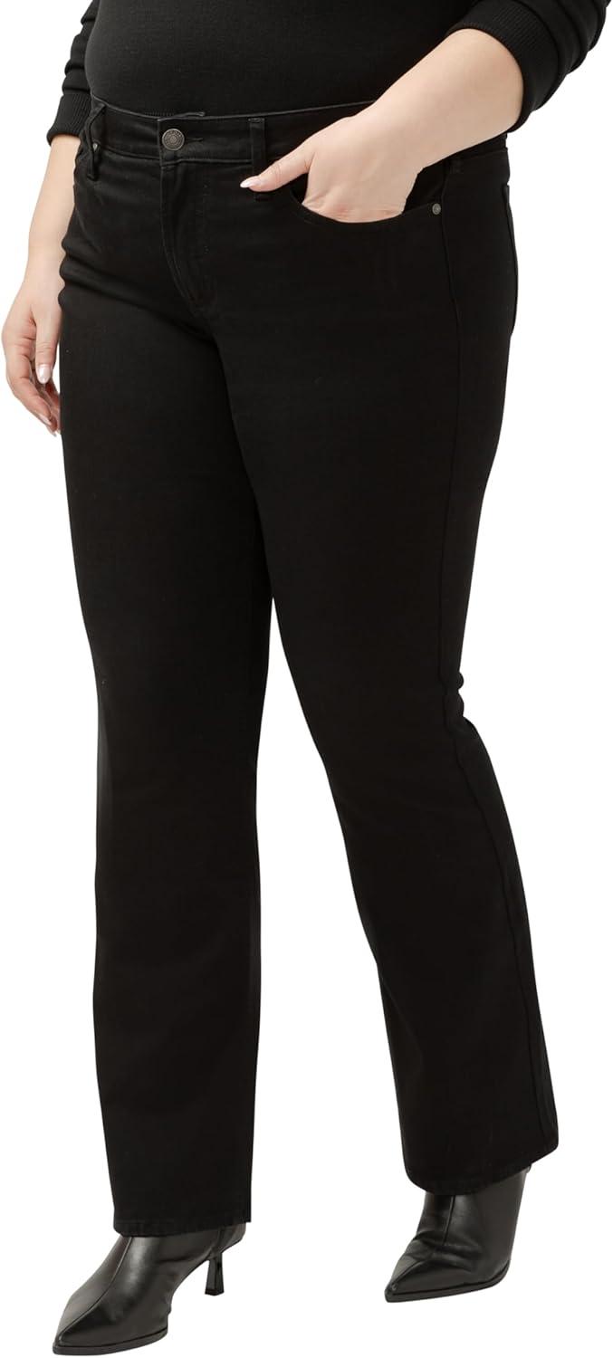 image:imageSilver Jeans Co Womens Plus Size Suki Mid Rise Curvy Fit Bootcut JeansLuxe Stretch Black