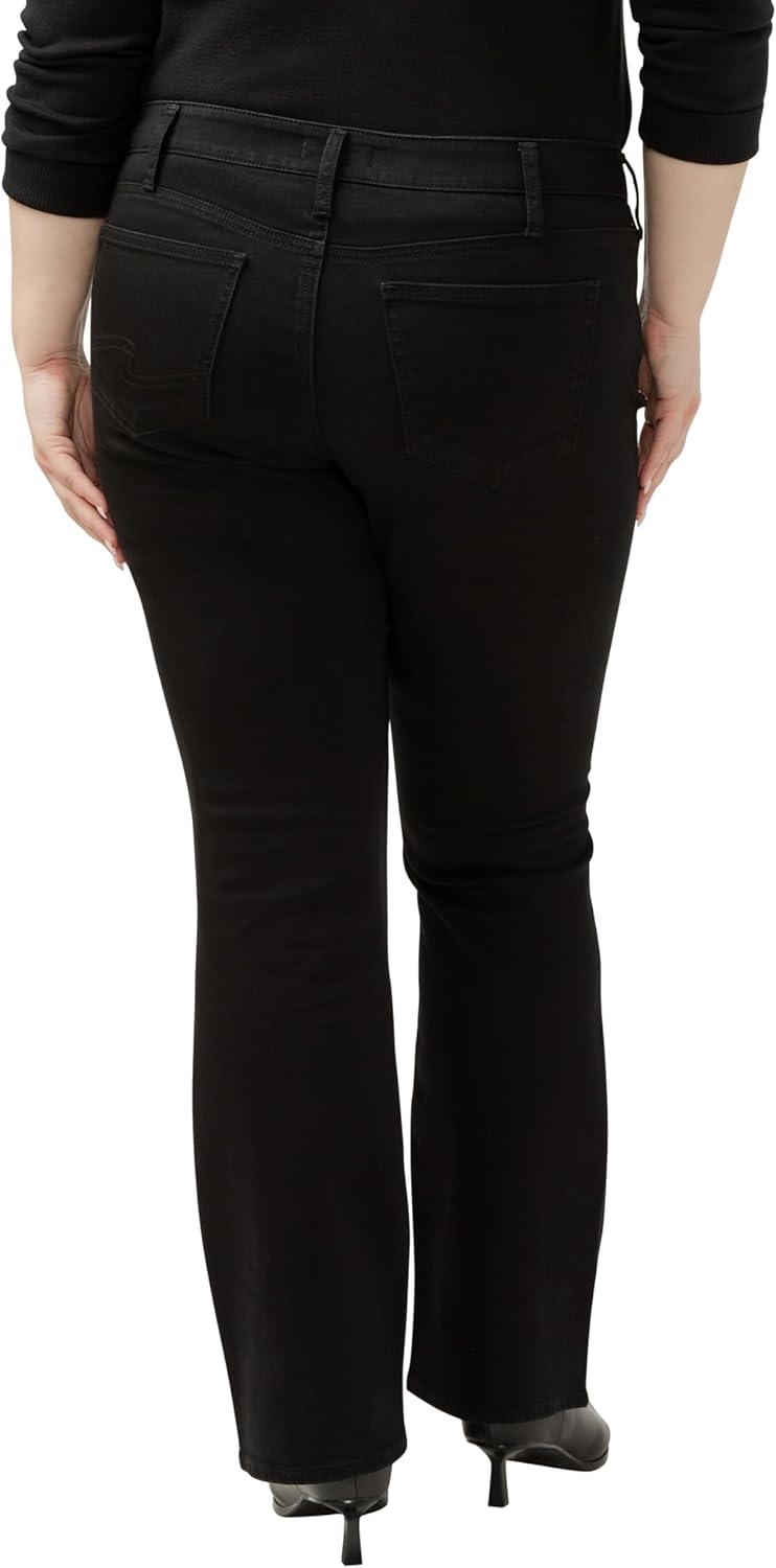 image:imageSilver Jeans Co Womens Plus Size Suki Mid Rise Curvy Fit Bootcut JeansLuxe Stretch Black