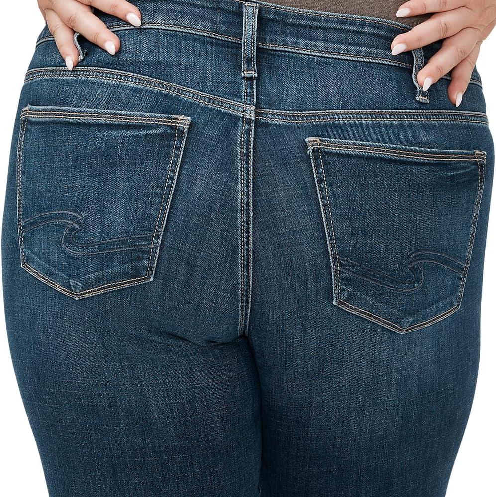 image:imageSilver Jeans Co Womens Plus Size Suki Mid Rise Curvy Fit Bootcut JeansLuxe Stretch Dark Wash