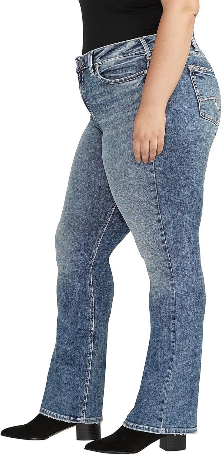 image:imageSilver Jeans Co Womens Plus Size Suki Mid Rise Curvy Fit Bootcut JeansMed Wash Ecf204