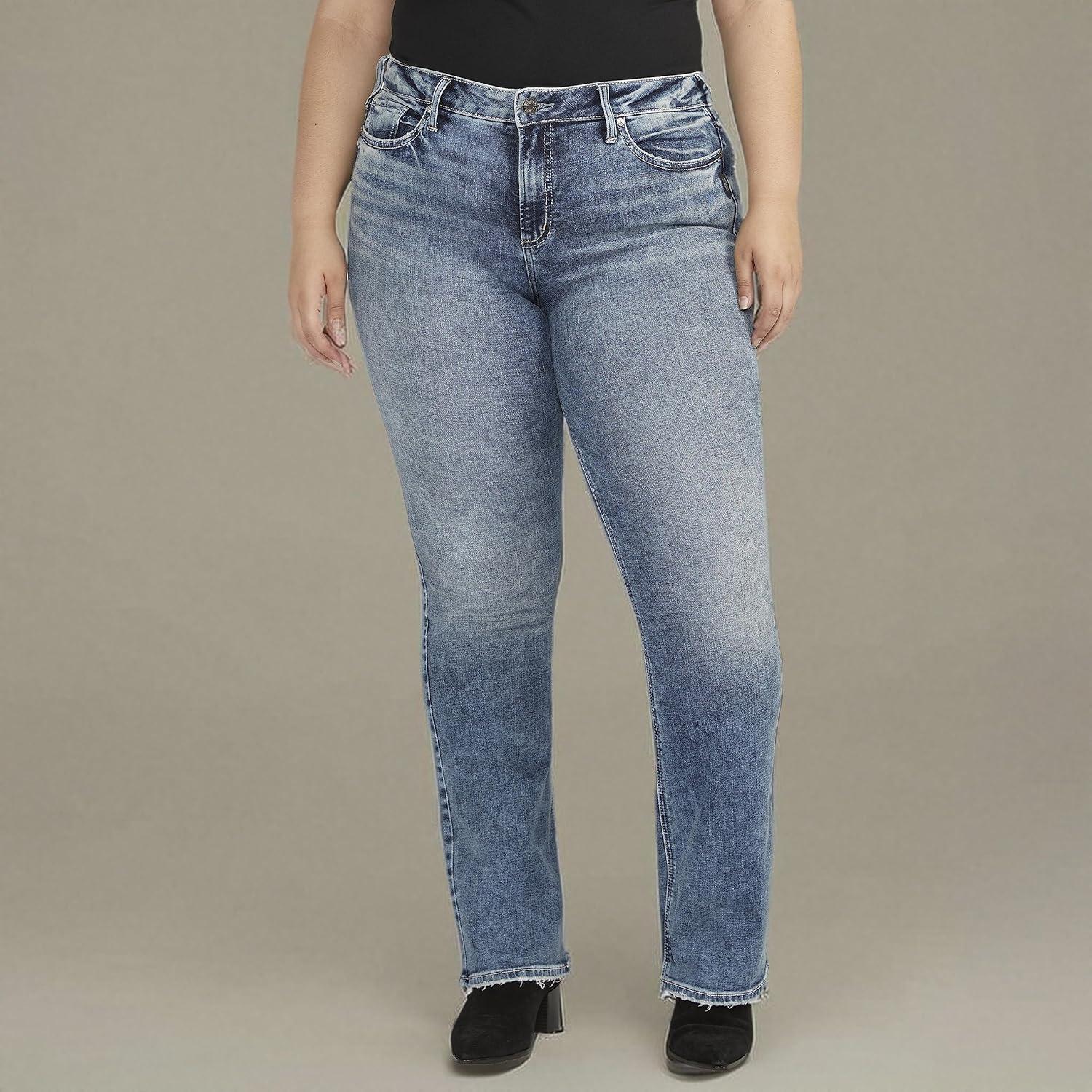image:imageSilver Jeans Co Womens Plus Size Suki Mid Rise Curvy Fit Bootcut JeansMed Wash Ecf204