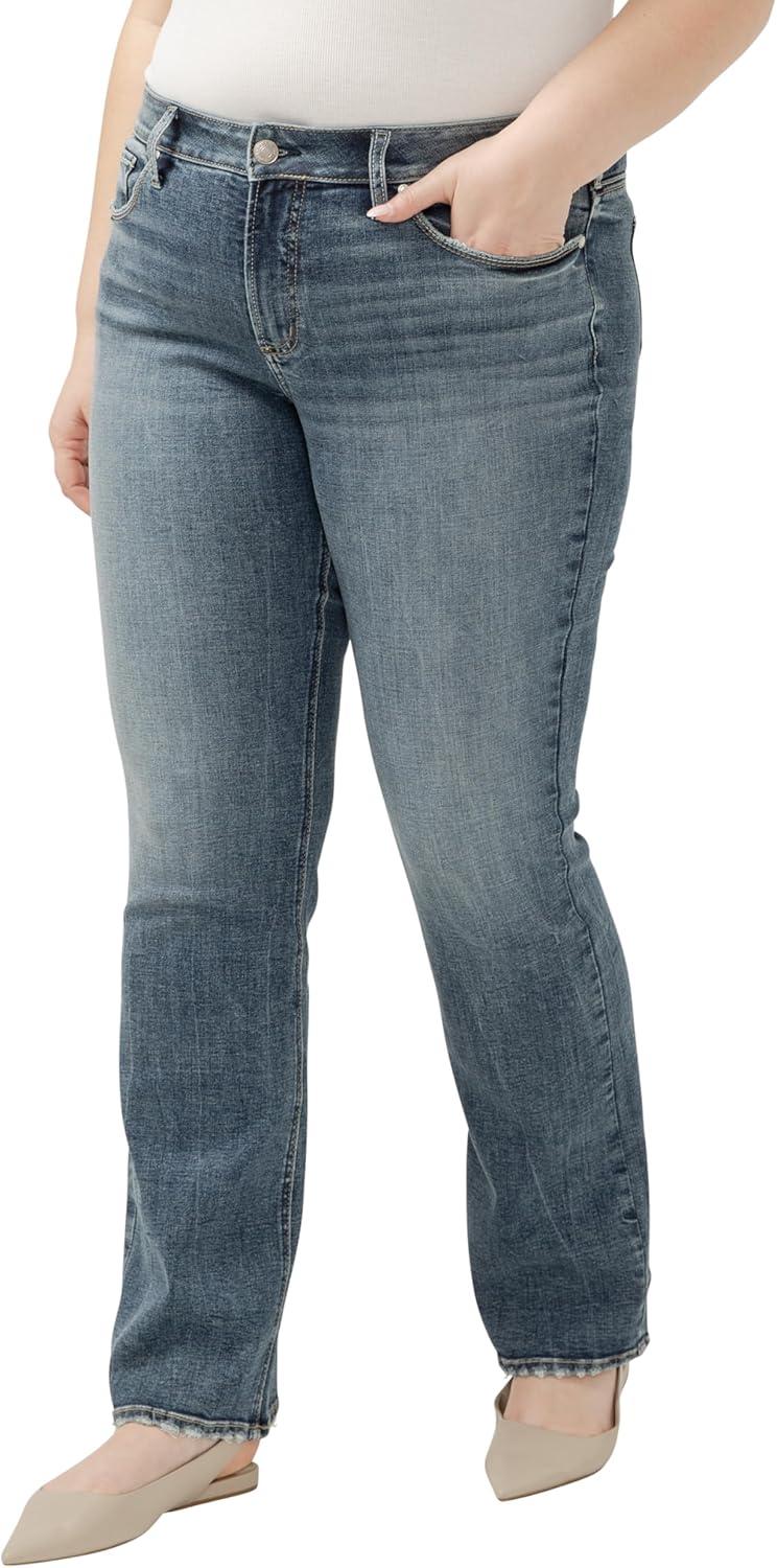 image:imageSilver Jeans Co Womens Plus Size Suki Mid Rise Curvy Fit Bootcut JeansMed Wash Ecf234