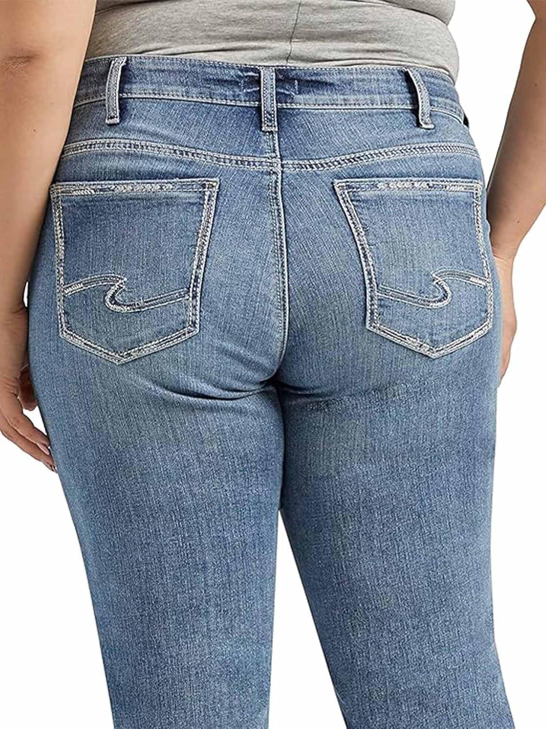 image:imageSilver Jeans Co Womens Plus Size Suki Mid Rise Curvy Fit Bootcut JeansMed Wash Ekc297
