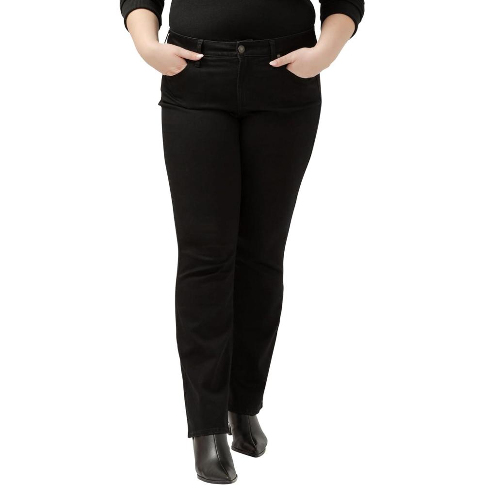 image:imageSilver Jeans Co Womens Plus Size Suki Mid Rise Curvy Fit Bootcut JeansLuxe Stretch Black