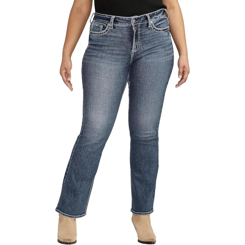 image:imageSilver Jeans Co Womens Plus Size Suki Mid Rise Curvy Fit Bootcut JeansMed Wash Ecf365