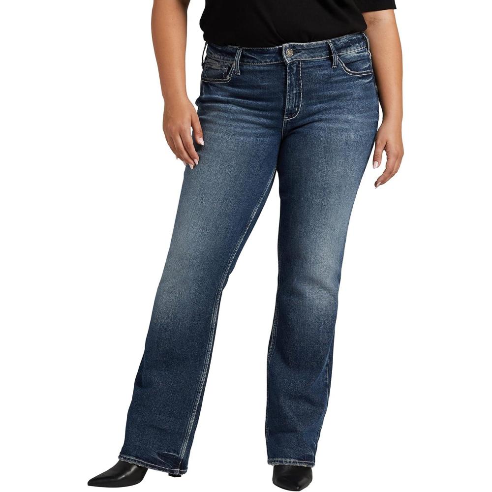 image:imageSilver Jeans Co Womens Plus Size Suki Mid Rise Curvy Fit Bootcut JeansMed Wash Eoe391