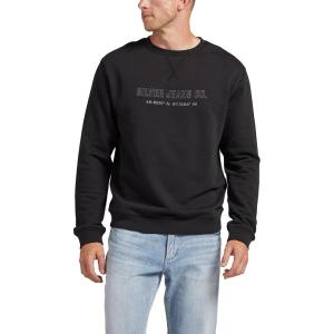 Silver Jeans Co. Men’s Crewneck Pullover Sweatshirt – Legacy(Black)