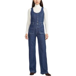 Silver Jeans Co. Women’s High Rise Wide Leg Jumpsuit(Med Wash Acs351)