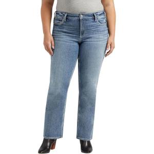 Silver Jeans Co. Women’s Plus Size Suki Mid Rise Curvy Fit Bootcut Jeans(Med Wash Ekc297)