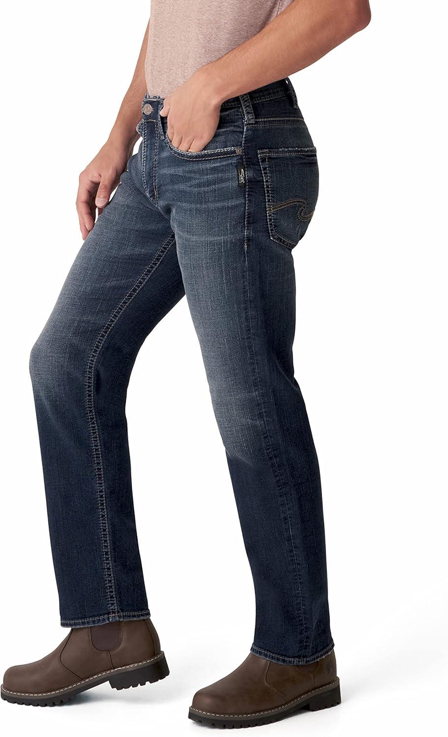 image:imageSilver Jeans Co Mens Big amp Tall Eddie Relaxed Fit Tapered Leg Jeans LegacyDark Rinse Indigo Swk465