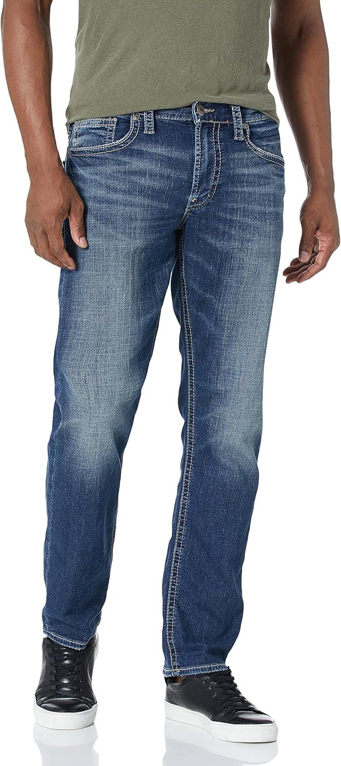 image:imageSilver Jeans Co Mens Big amp Tall Eddie Relaxed Fit Tapered Leg Jeans LegacyDark Rinse Indigo Swk465
