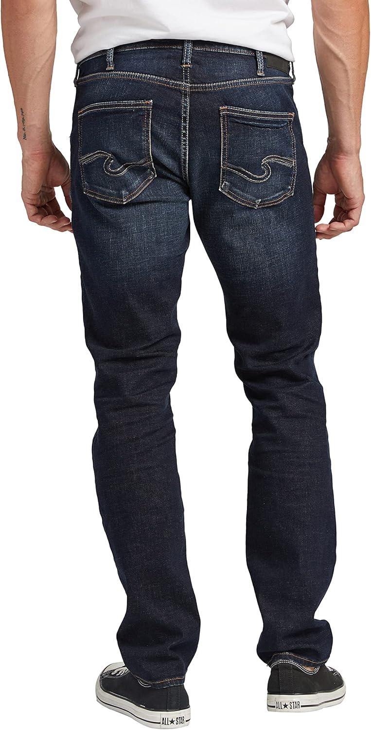 image:imageSilver Jeans Co Mens Konrad Slim Fit Slim Leg Luxe Heritage JeansDark Wash Sdk477