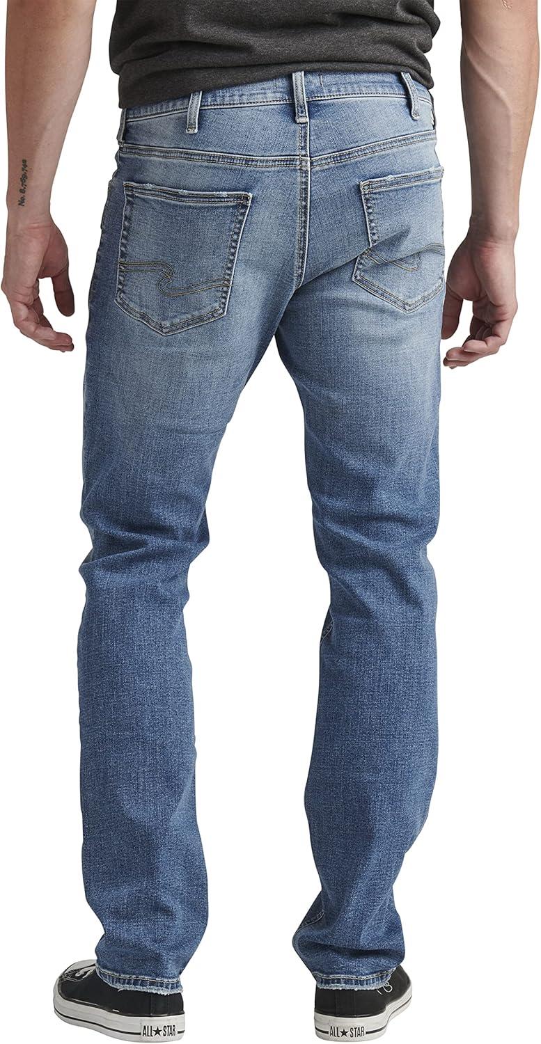 image:imageSilver Jeans Co Mens Konrad Slim Fit Slim Leg Luxe Heritage JeansMed Wash Ecf223