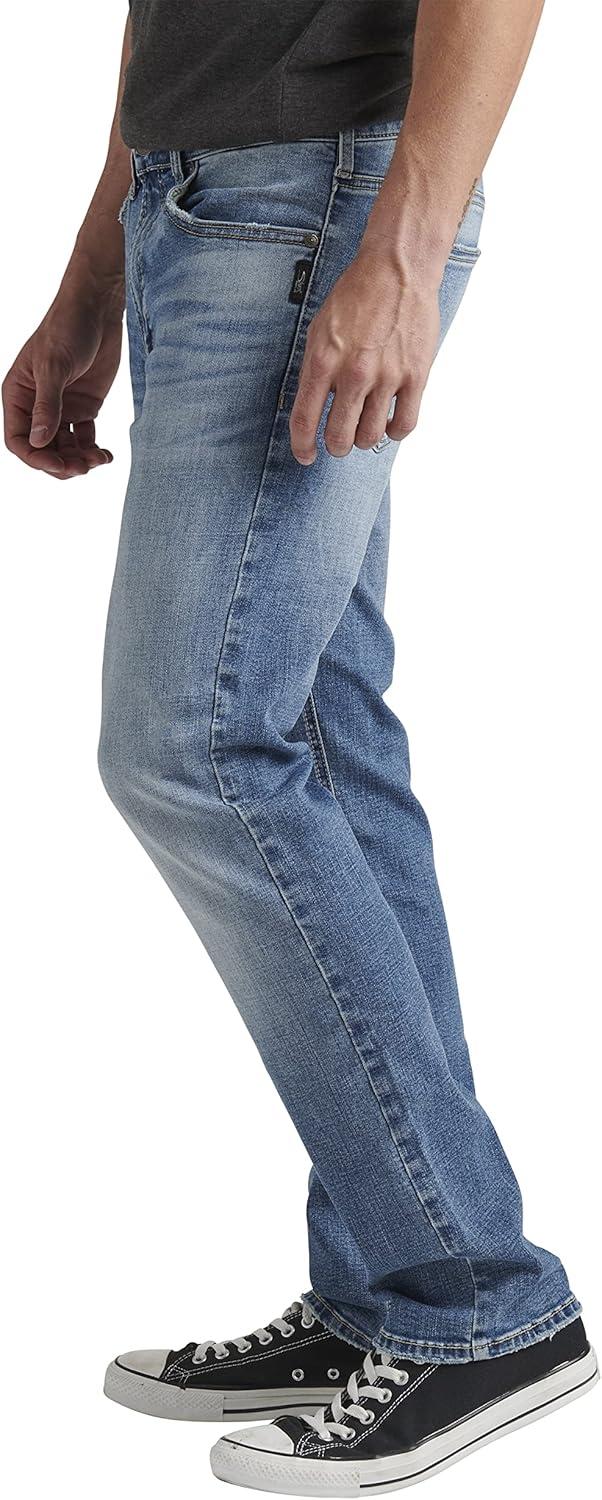image:imageSilver Jeans Co Mens Konrad Slim Fit Slim Leg Luxe Heritage JeansMed Wash Ecf223