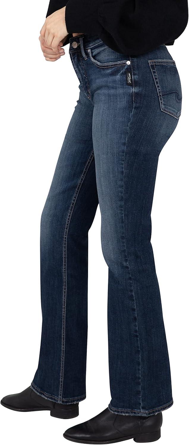 image:imageSilver Jeans Co Womens Avery High Rise Curvy Fit Slim Bootcut JeansEco Dark Rinse