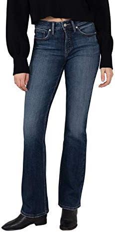 image:imageSilver Jeans Co Womens Avery High Rise Curvy Fit Slim Bootcut JeansEco Dark Rinse