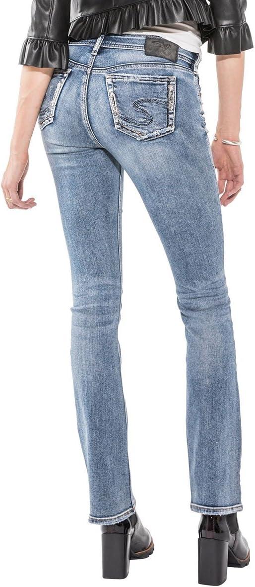 image:imageSilver Jeans Co Womens Avery High Rise Curvy Fit Slim Bootcut JeansLight Wash Distressed