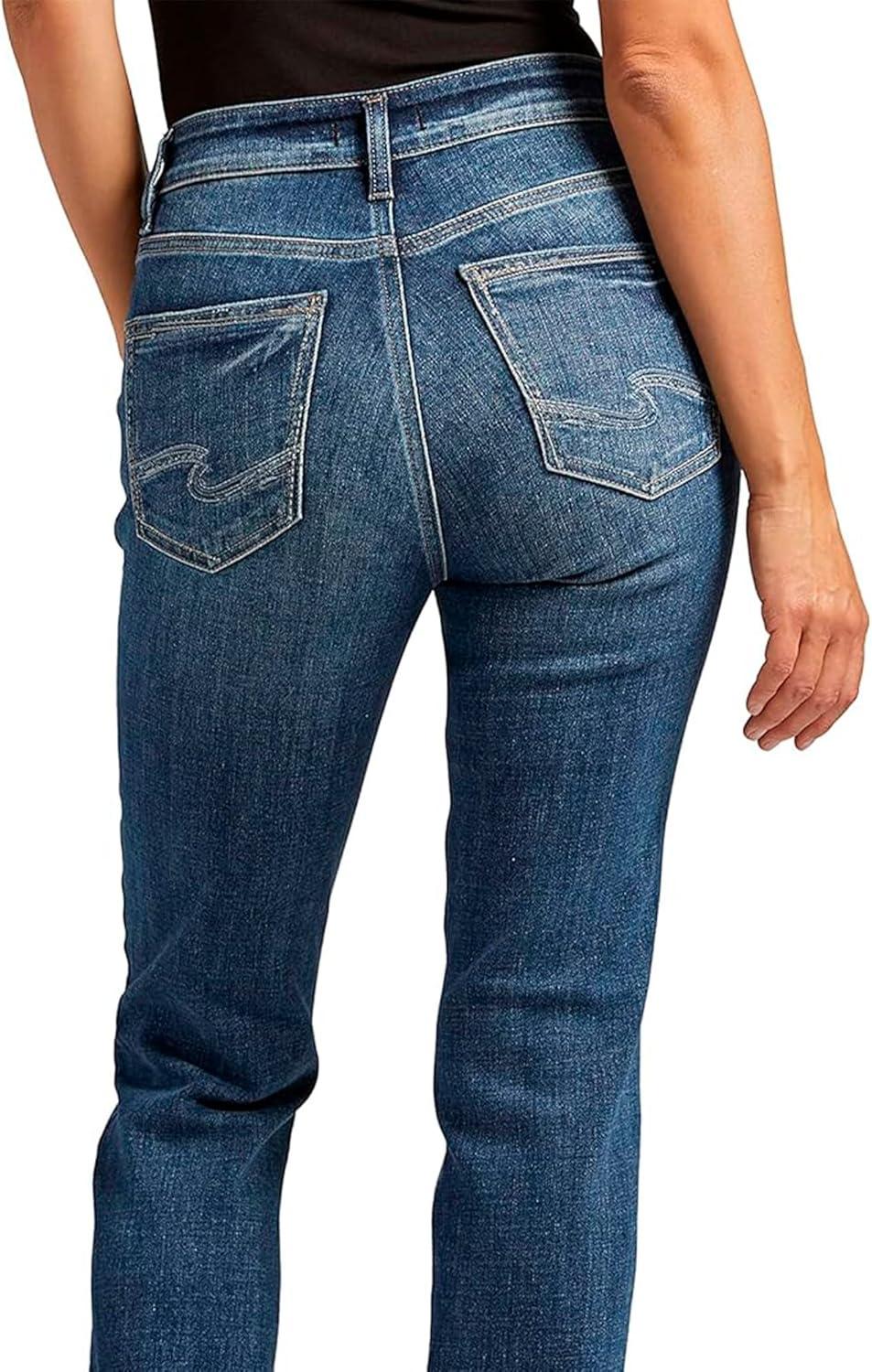image:imageSilver Jeans Co Womens Avery High Rise Curvy Fit Slim Bootcut JeansMed Wash Eae321
