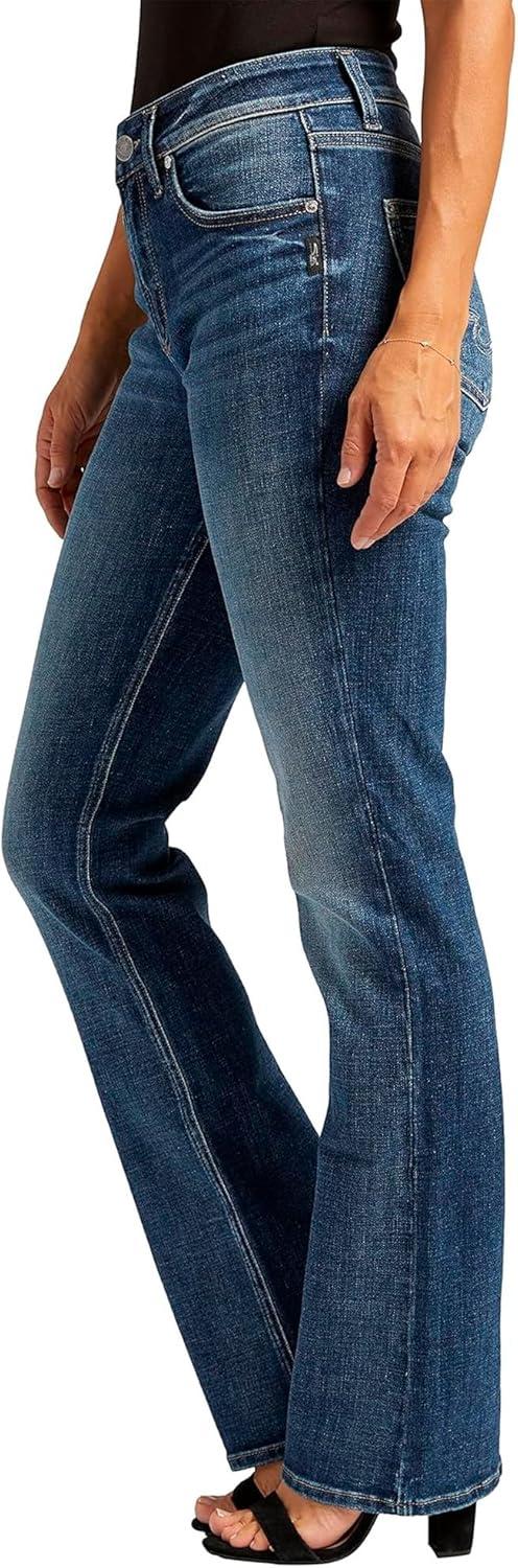image:imageSilver Jeans Co Womens Avery High Rise Curvy Fit Slim Bootcut JeansMed Wash Eae321
